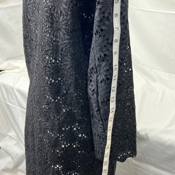 GERARD DAREL FANTASTIC BLACK SUNFLOWERS FLORAL SEE THROUGH BEACH SWIM DRESS WRAP - Picture 8 of 13